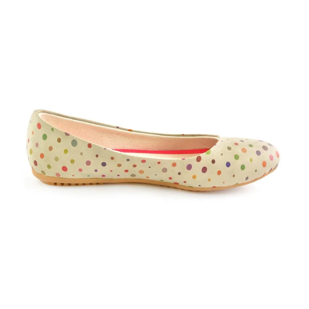 Colorful Spotted Ballerinas Shoes 1059