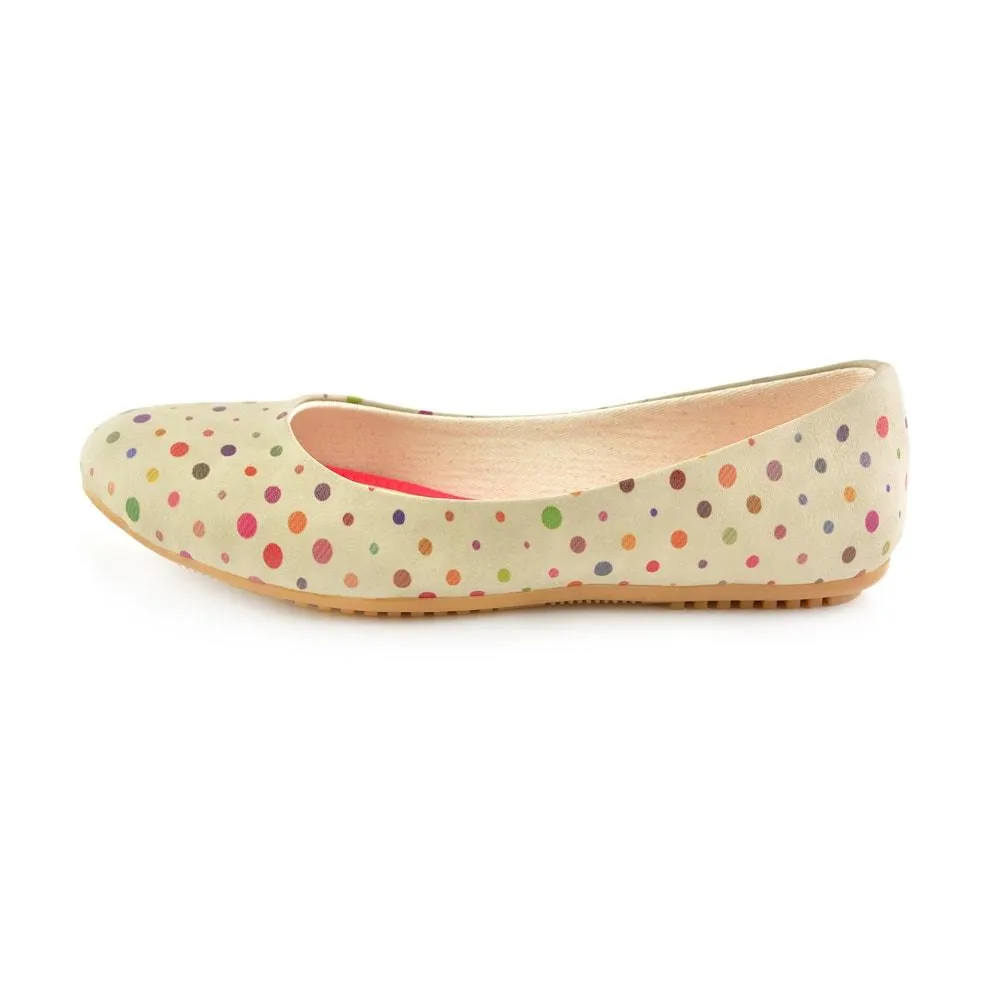 Colorful Spotted Ballerinas Shoes 1059