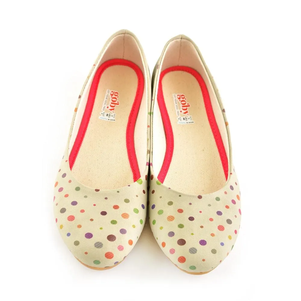 Colorful Spotted Ballerinas Shoes 1059