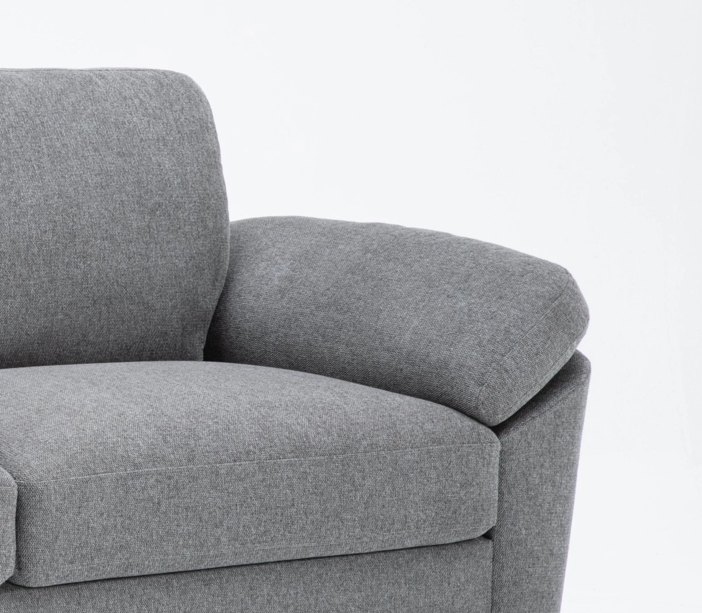 Contemporary Living Room 1pc Dark Gray Color Sofa with Metal Legs Plywood Casual Style Furniture