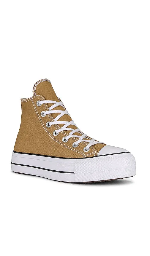 Converse Chuck Taylor All Star Lift Platform Sneaker in Tan