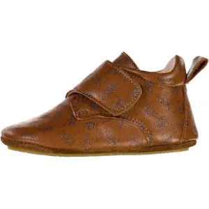 Dakota Hausschuhe gemustert - cognac leaves