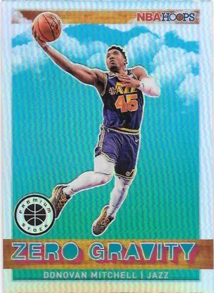 Donovan Mitchell, Silver Prizm Zero Gravity, 2019-20 Panini Hoops Premium Stock Basketball NBA