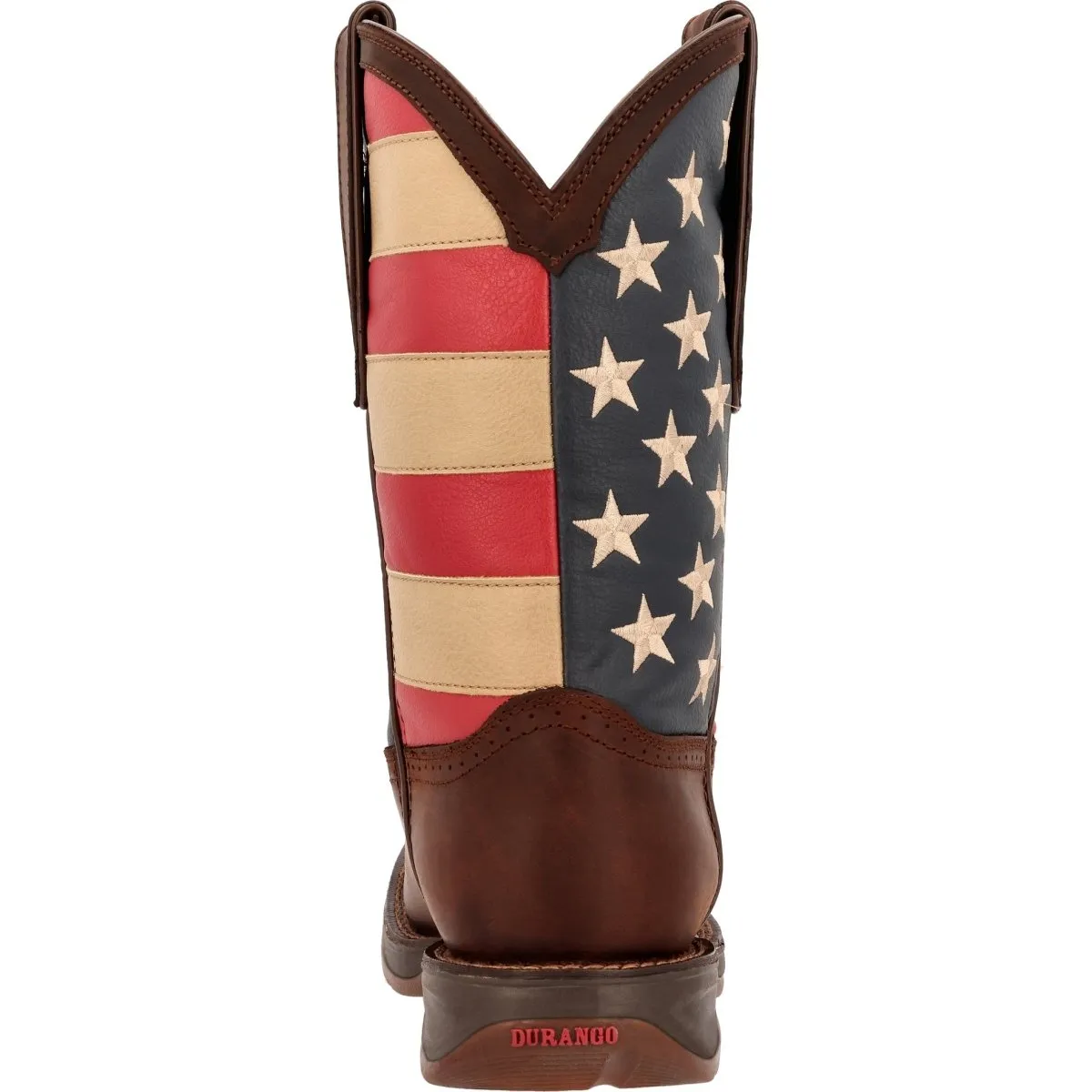 Durango Rebel Men's Patriotic Pull-On Western Flag Boots Db5554 In Brown