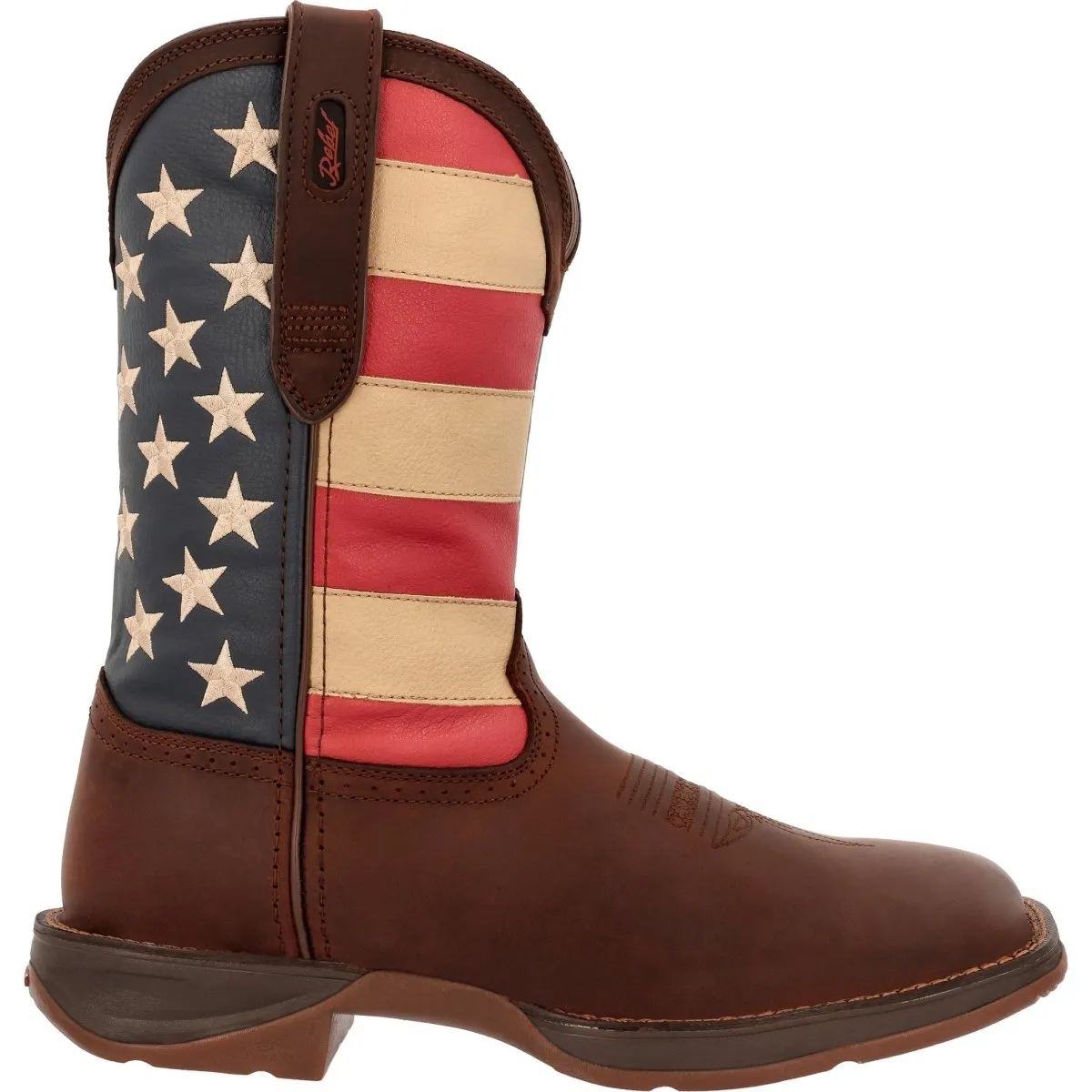 Durango Rebel Men's Patriotic Pull-On Western Flag Boots Db5554 In Brown