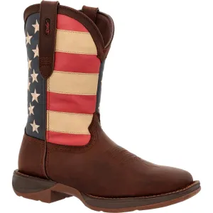 Durango Rebel Men's Patriotic Pull-On Western Flag Boots Db5554 In Brown