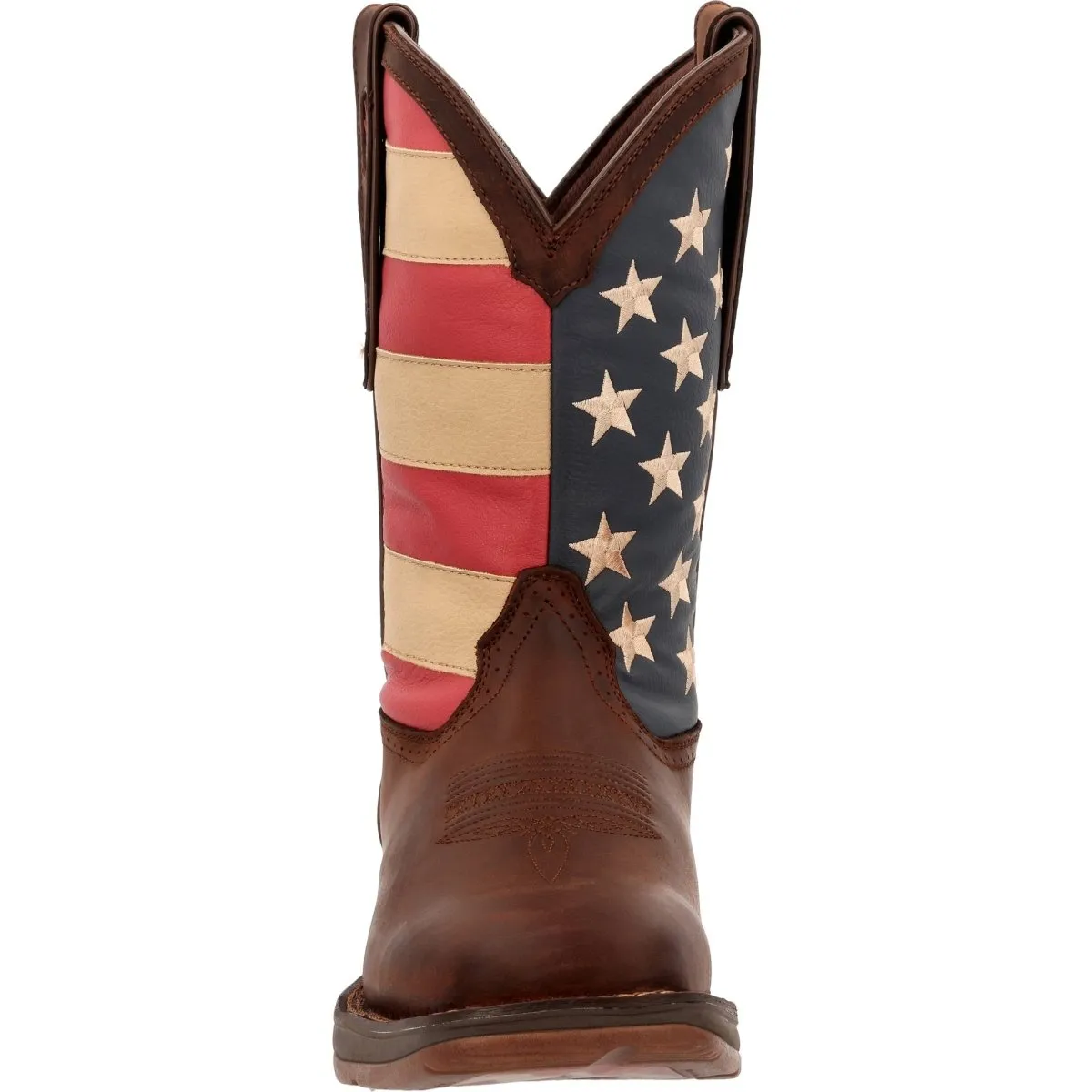 Durango Rebel Men's Patriotic Pull-On Western Flag Boots Db5554 In Brown