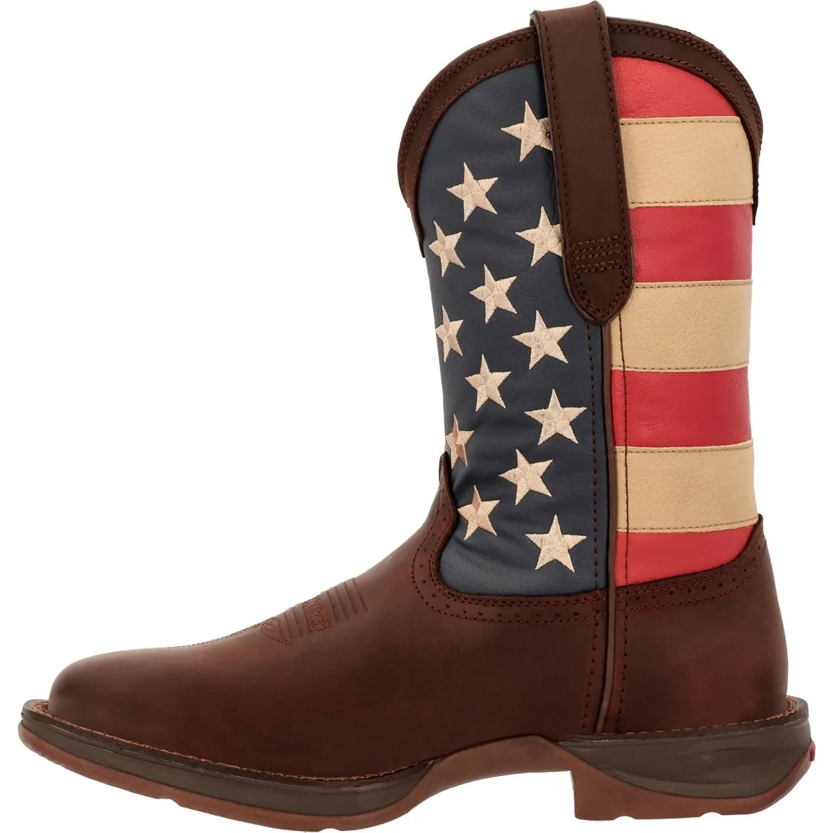 Durango Rebel Men's Patriotic Pull-On Western Flag Boots Db5554 In Brown