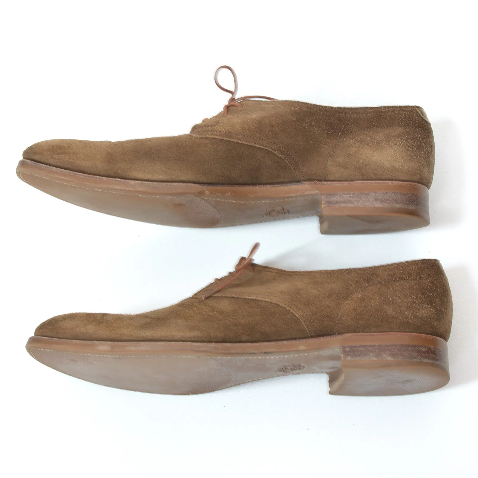 EDWARD GREEN Last 888 Mole Suede Leather 3 Eyelet Derby Dress Shoes UK 8.5 US 9