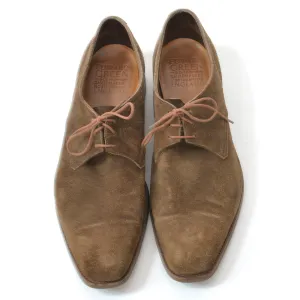 EDWARD GREEN Last 888 Mole Suede Leather 3 Eyelet Derby Dress Shoes UK 8.5 US 9