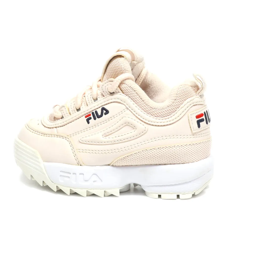 Fila Disruptor Ii Sport Shoes Leather Pink Colour For Kids