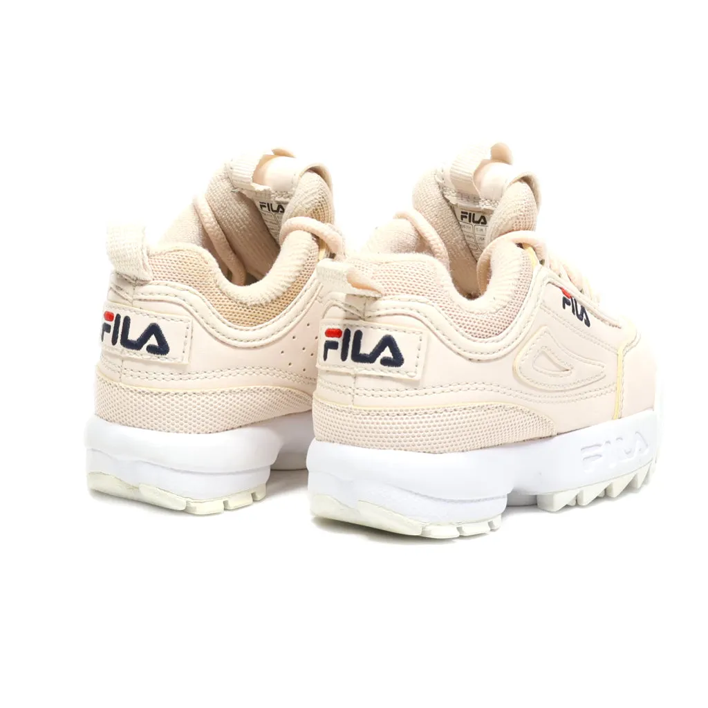 Fila Disruptor Ii Sport Shoes Leather Pink Colour For Kids