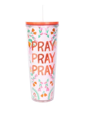 FINAL SALE - 24oz Straw Tumbler | Pray Pray Pray