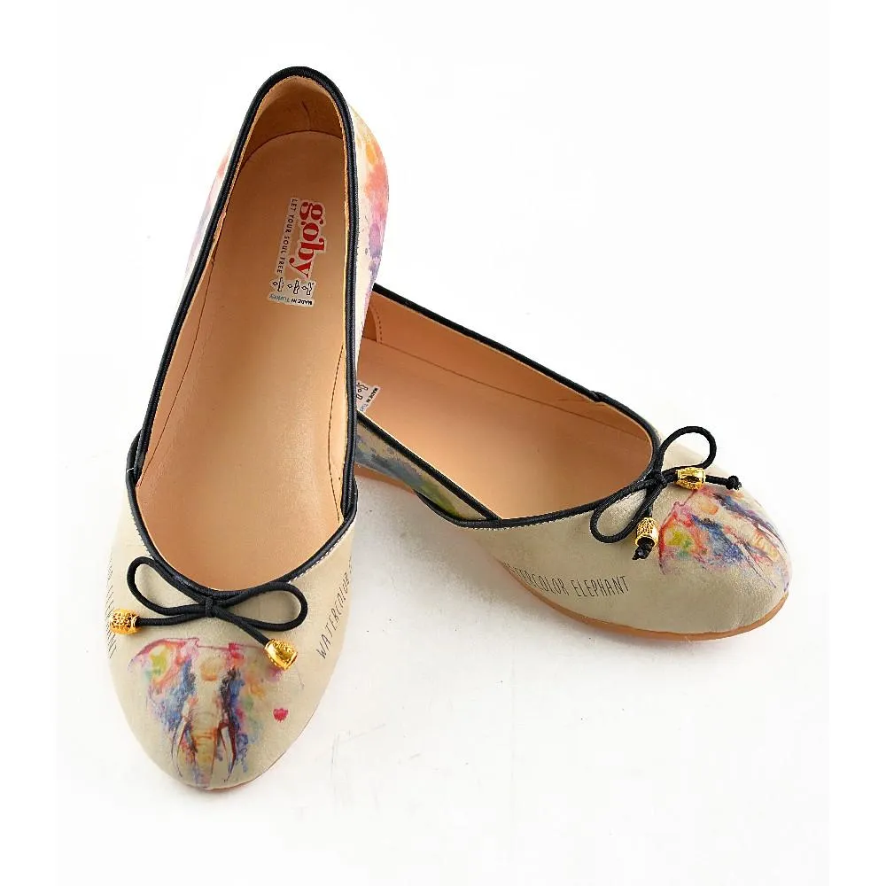 Flamboyant Elephant Ballerinas Shoes OMR7109