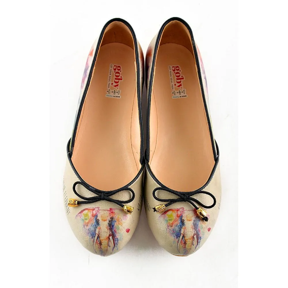 Flamboyant Elephant Ballerinas Shoes OMR7109