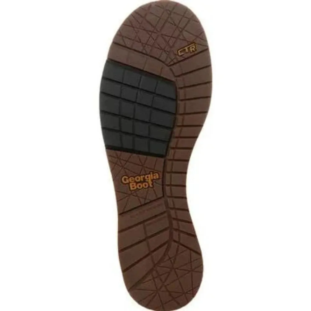 Georgia Boot Amp Lt Wedge Men's Steel Toe Waterproof Chelsea Work Boots Gb00353 In Brown