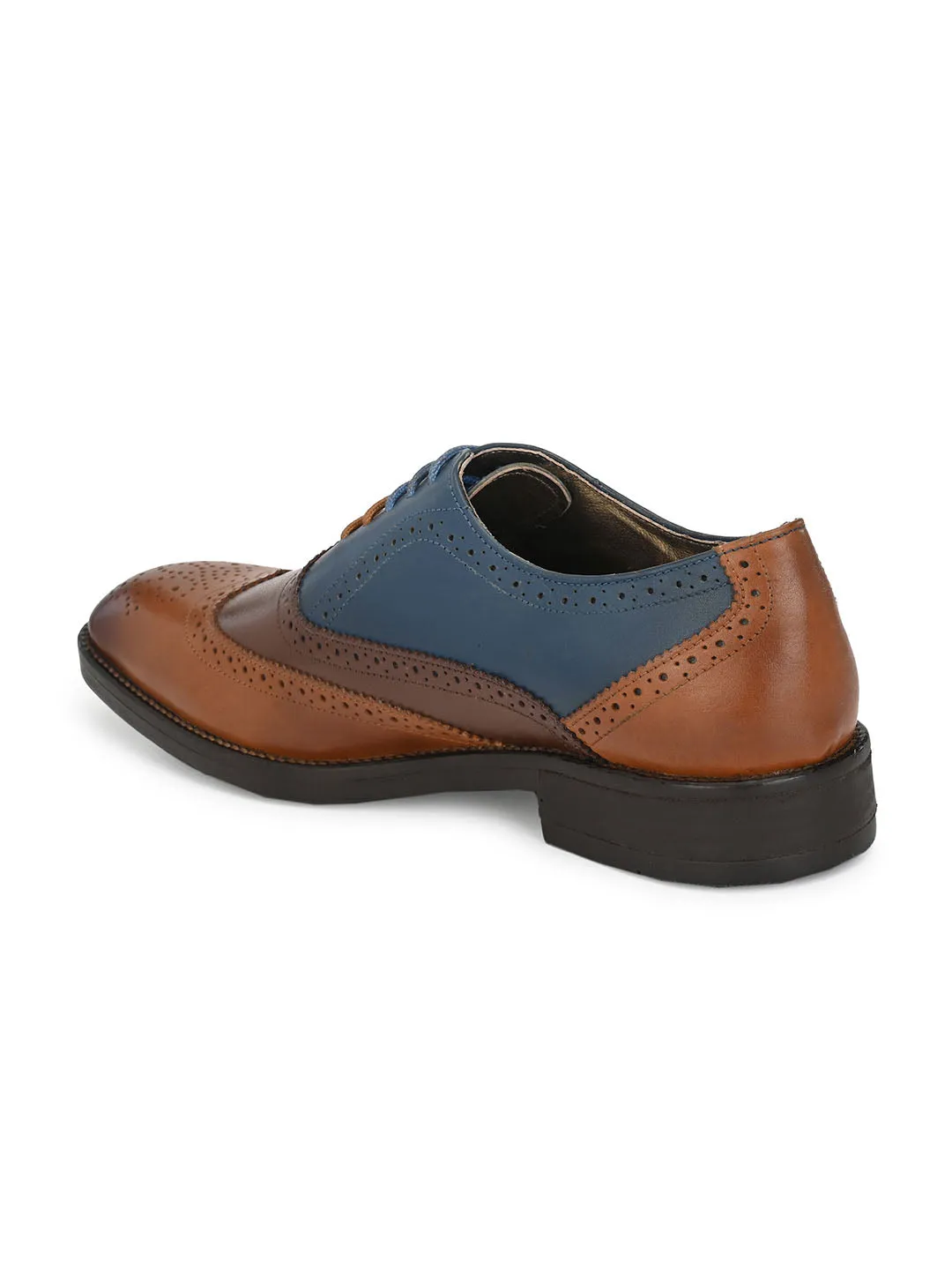 HITZ3004 Men's Tan Leather Formal  Lace-Up Shoes