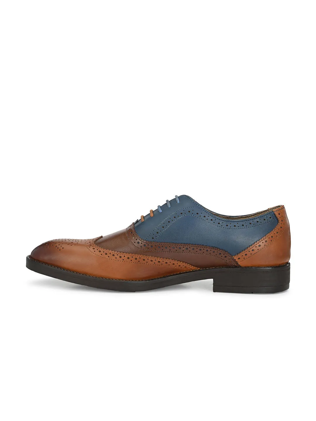 HITZ3004 Men's Tan Leather Formal  Lace-Up Shoes