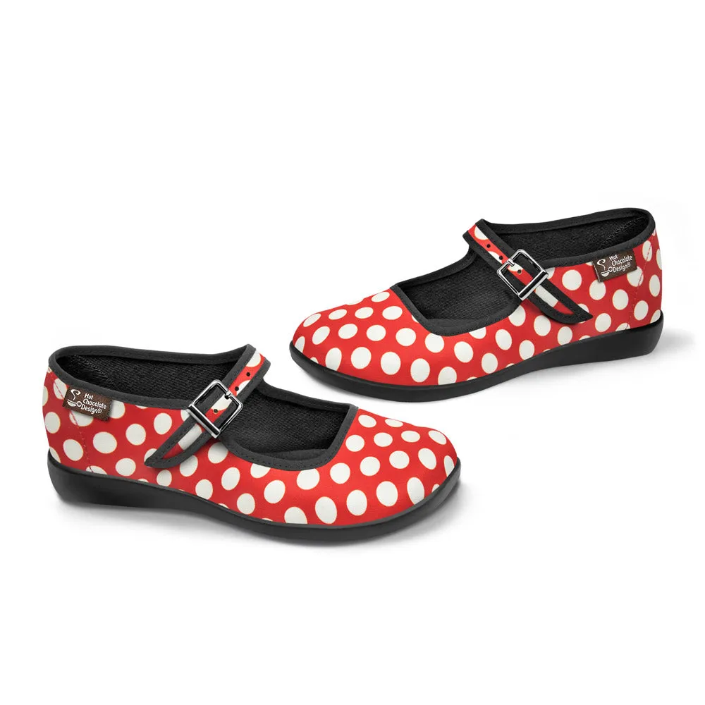Hot Chocolate Design Red Polka
