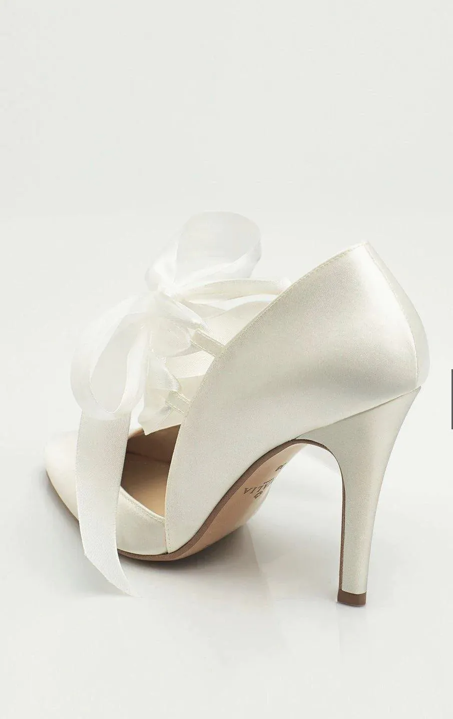 Ivory Satin Wedding Shoe, High Heel Wedding Shoes, Size 8 **SALE**