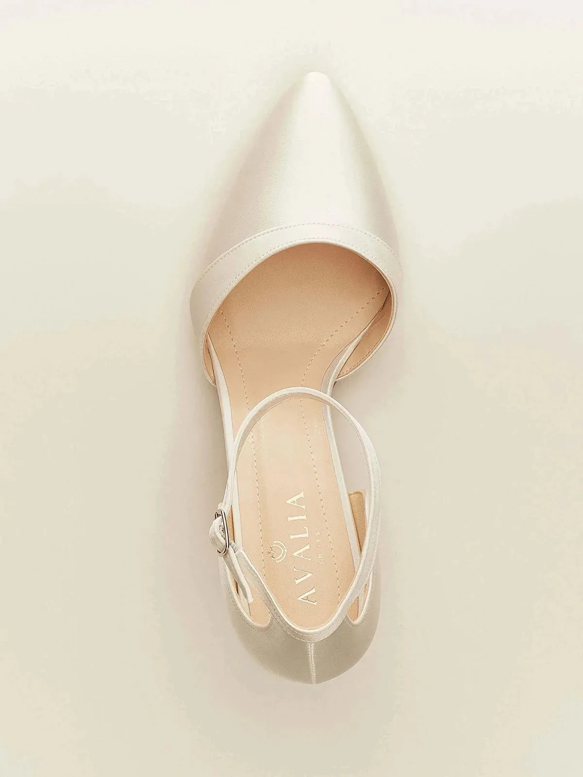 Ivory Satin Wedding Shoes, Low Heel Bridal Shoes MIRA, Size 4 ***SALE***