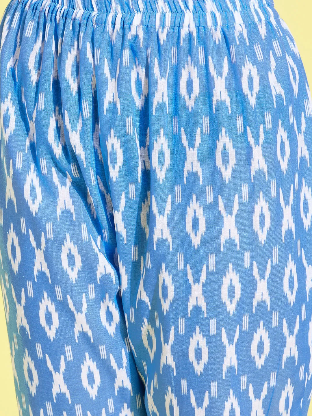 Jashvi Girls' Aqua Blue Kurta And Straight Pant Set