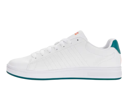 K-Swiss Men's Court Shield White Scarlet Ibis Deep Lake Shoes