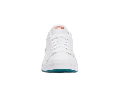 K-Swiss Men's Court Shield White Scarlet Ibis Deep Lake Shoes