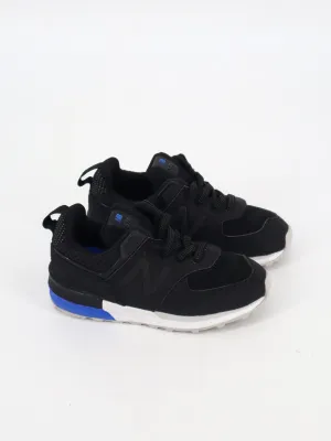 Kids Boy's Brand Logo Printed Sneakers,Black