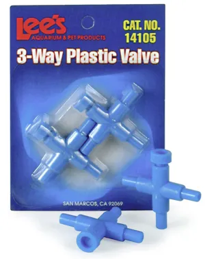 Lees 3 Way Plastic Valve 2 Pack
