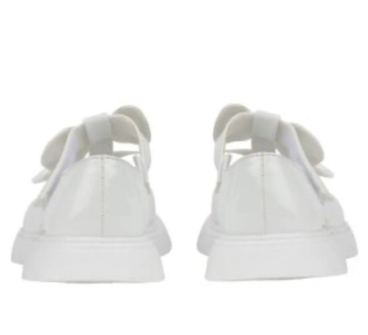 Little A 1001 Bright White Double Bow Shoe