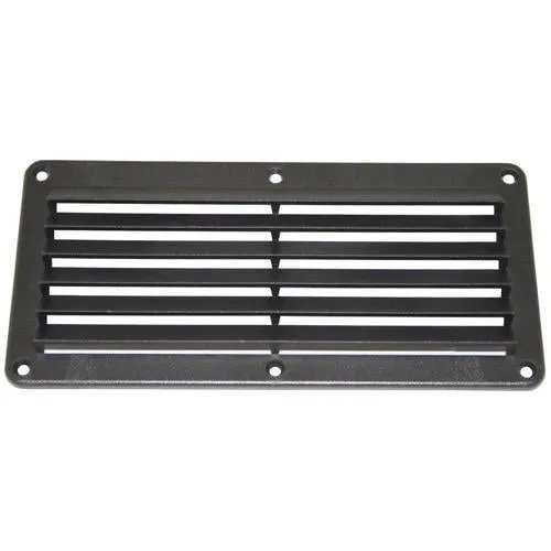 Louvre Vent - Black - ABS Plastic - Six Louvre - 260mm