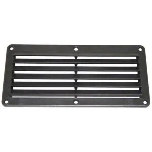Louvre Vent - Black - ABS Plastic - Six Louvre - 260mm