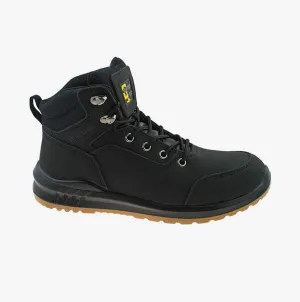 M513A Unisex Nubuck Steel Toe Boots Black