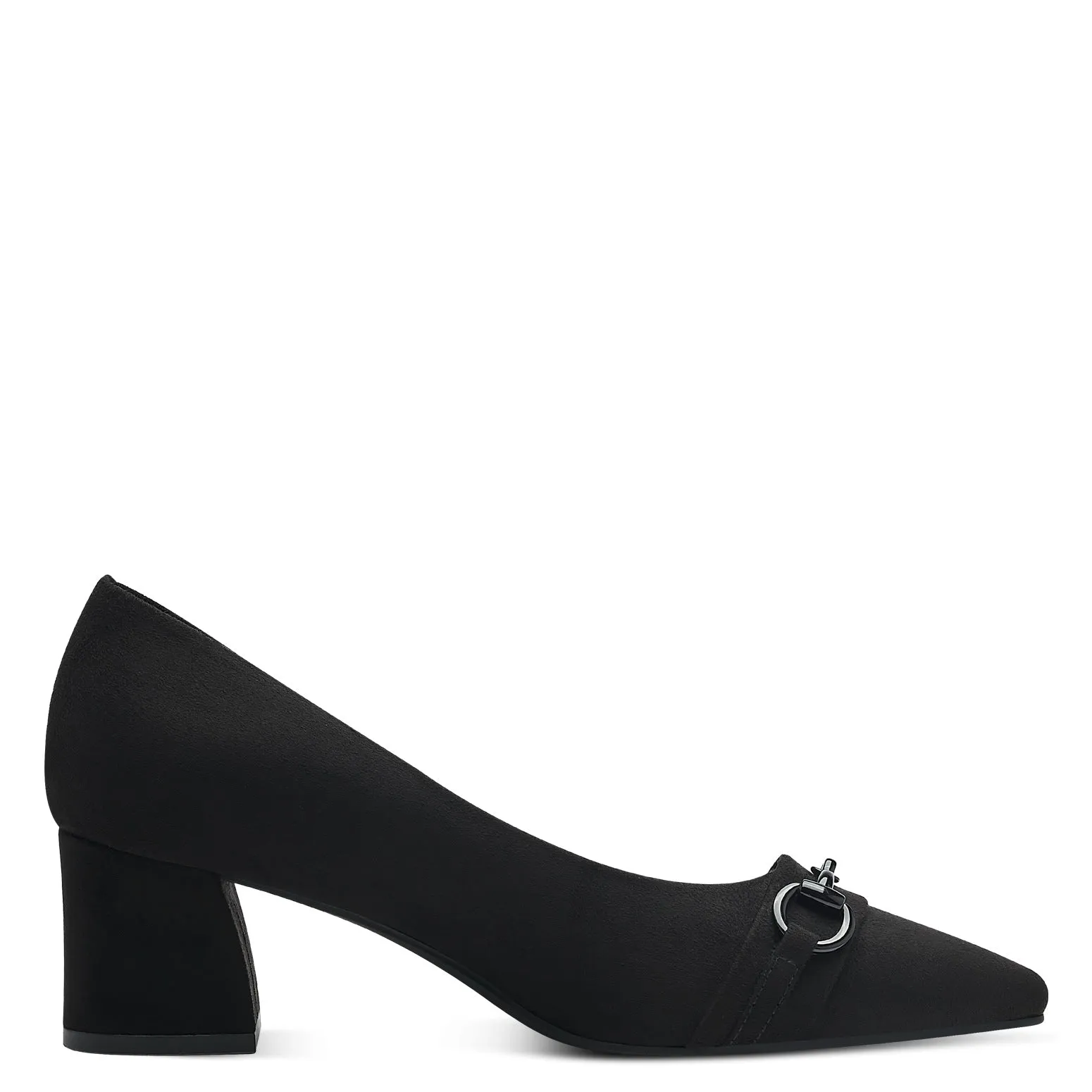 Marco Tozzi Black Block Heeled Court Shoe