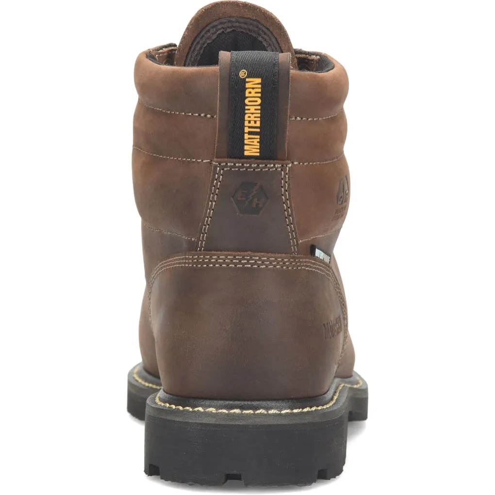 Matterhorn  Men's D30 6" Steel Toe WP Metguard Work Boot -Brown- MT2520