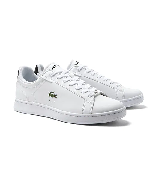 Men's Lacoste Carnaby Pro Leather Heel Pop Trainers White/Black