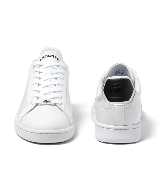 Men's Lacoste Carnaby Pro Leather Heel Pop Trainers White/Black