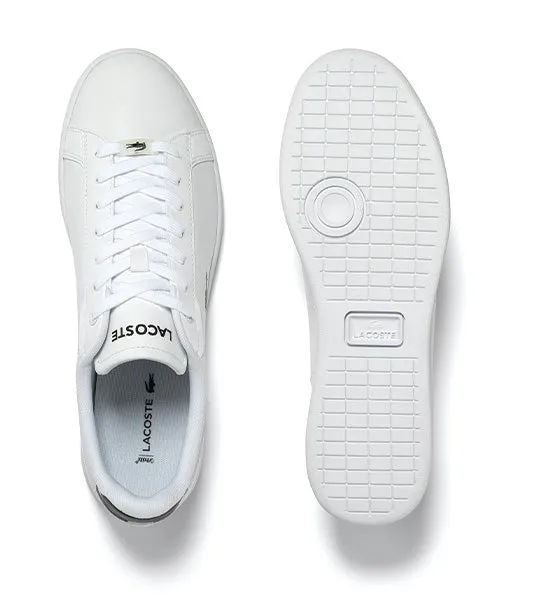 Men's Lacoste Carnaby Pro Leather Heel Pop Trainers White/Black
