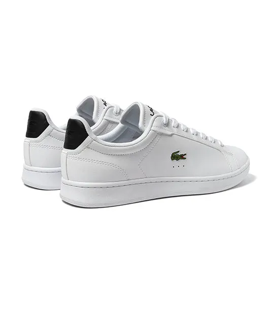 Men's Lacoste Carnaby Pro Leather Heel Pop Trainers White/Black