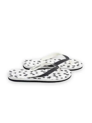 Men's Printed Slippers,White