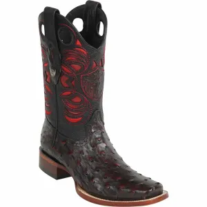 Men's Wild West Ostrich Skin Rodeo Toe Boot 28180318