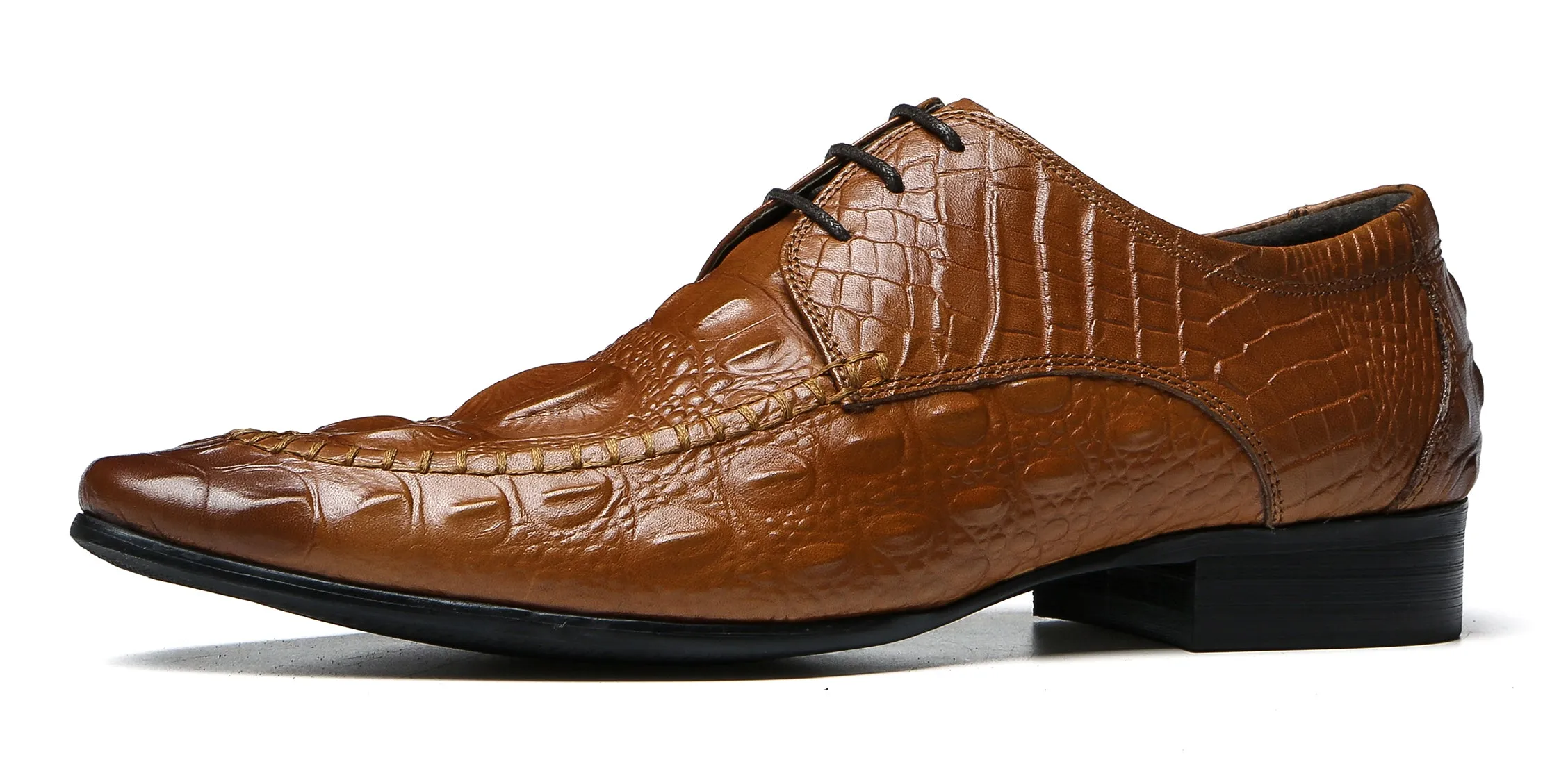 Men's Wing Tip Lace-up Leather Derby