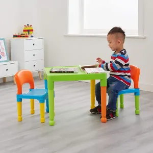 Multi-Coloured Table & 2 Chair Set