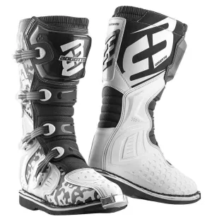 MX-3 Bogotto Camouflage Motocross Boots, Black and White