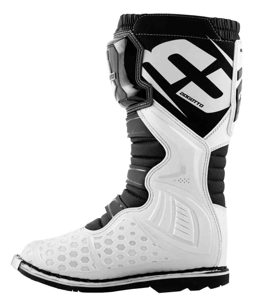 MX-3 Bogotto Camouflage Motocross Boots, Black and White