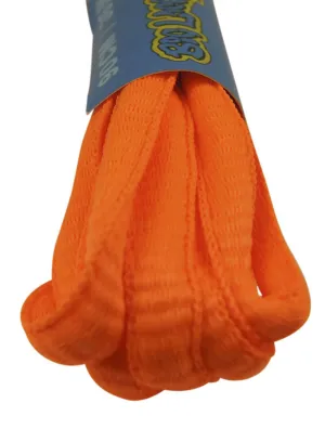 Neon Orange Oval Running Shoe Shoelaces - 6mm wide