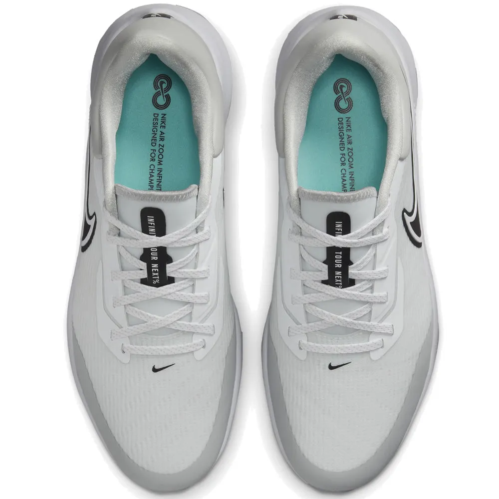 Nike Air Zoom Infinity Tour NXT% Waterproof Spikeless Shoes - White/Black/Grey Fog/Dynamic Turquoise