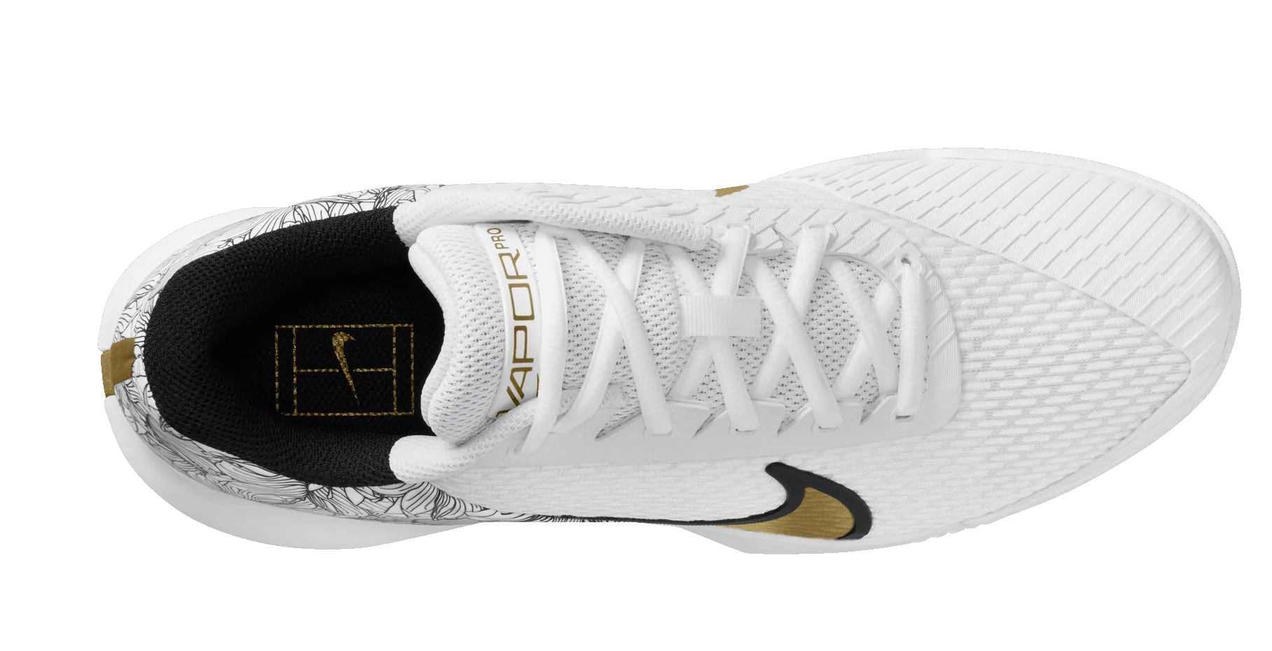Nike Air Zoom Vapor Pro 2 HC Premium White-Gold Tennis Shoes