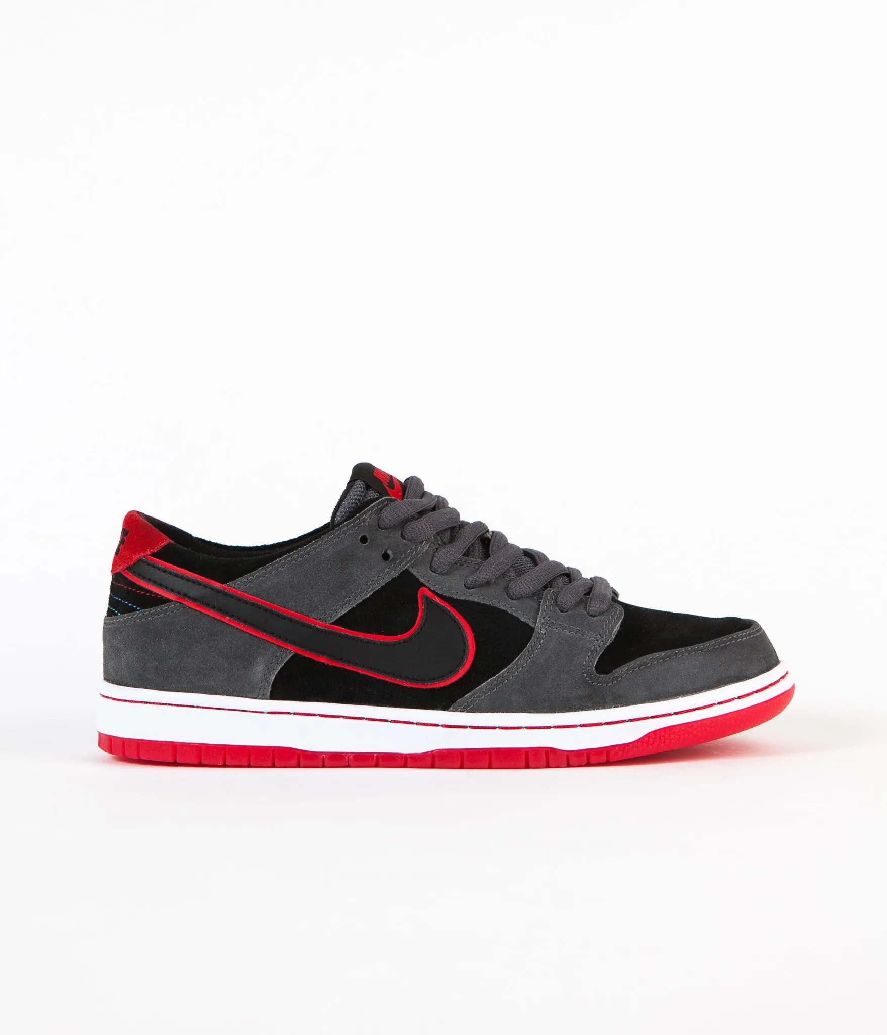 Nike SB Dunk Low Pro Ishod Wair Shoes - Dark Grey / Black - University Red - White